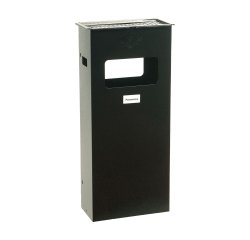 Gettacarte/posacenere da terra - da esterno - 30 x 70 x 15 cm - grigio scuro - Metalplus