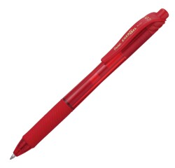 Roller a scatto Energel X BL107 - punta 0,7mm - rosso  - Pentel