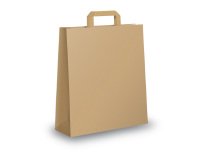 Shopper - maniglie piattina - 22 x 10 x 29 cm - carta kraft - avana - Mainetti Bags - conf. 350 pezzi