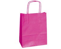 Shopper Twisted - maniglie cordino - 22 x 10 x 29 cm - carta kraft - magenta - Mainetti Bags - conf. 25 pezzi