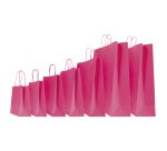 Shopper Twisted - maniglie cordino - 45 x 15 x 50 cm - carta kraft - magenta - Mainetti Bags - conf. 25 pezzi