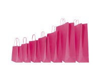 Shopper Twisted - maniglie cordino - 45 x 15 x 50 cm - carta kraft - magenta - Mainetti Bags - conf. 25 pezzi