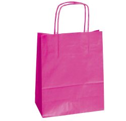 Shopper Twisted - maniglie cordino - 45 x 15 x 50 cm - carta kraft - magenta - Mainetti Bags - conf. 25 pezzi