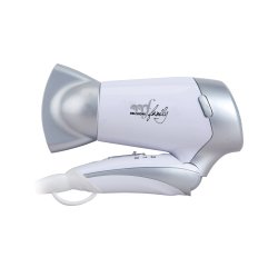 Asciugacapelli da viaggio Handy Style - 17x7x21,5 cm - 1200 W - 115/230 V - bianco/grigio - Melchioni family
