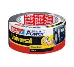 Nastro adesivo Extra Power Universal - 50 mm x 25 m - tela plastificata - nero - Tesa