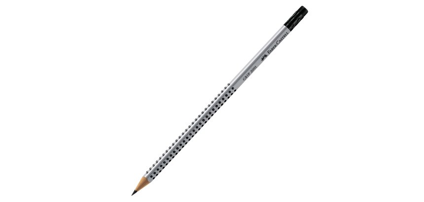 Matita di grafite Grip 2001 - gradazione HB - triangolare - con gommino - Faber-Castell