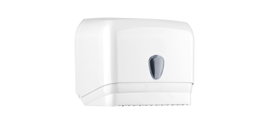 Dispenser asciugamani in rotolo/fogli - 30x19,5x25,1 cm - plastica - bianco - Mar Plast