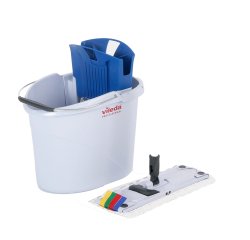 Kit UltraSpeed Mini - secchio da 10 L con strizzatore + mop + telaio 34 cm - mix di prodotti in omaggio inclusi - Vileda