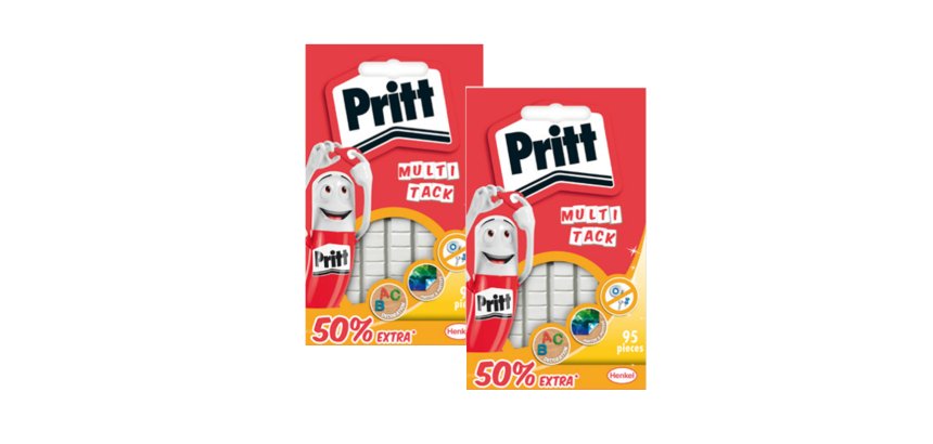Gommini adesivi Multi-Tack - riutilizzabili - bianco - Pritt - conf. 95 pezzi