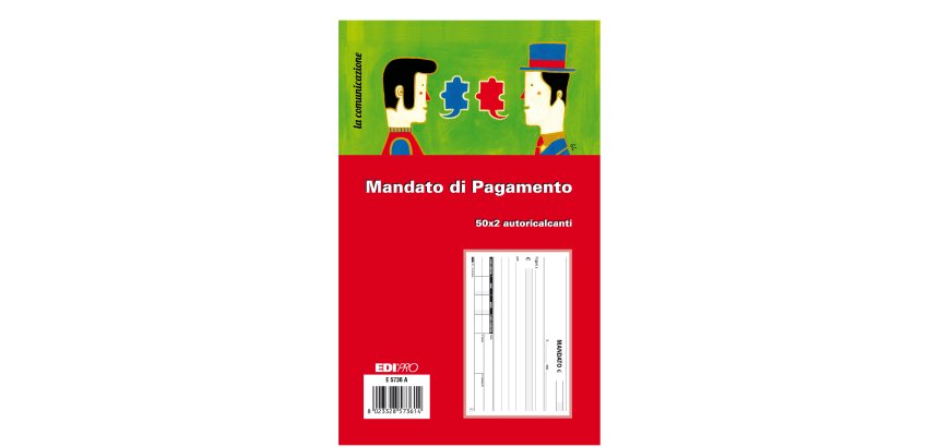Blocco mandato di pagamento E5736A - 9,9 x 17cm - 100 fogli - Edipro