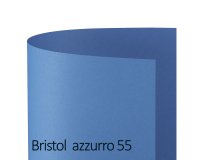 Cartoncino Bristol Color - 70x100cm - 200gr - azzurro 55 - Favini - blister 10 fogli