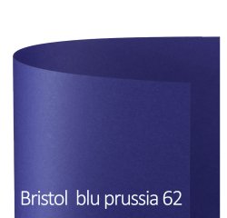 Cartoncino Bristol Color - 70x100cm - 200gr - blu prussia 62 - Favini - blister 10 fogli
