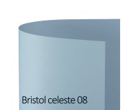 Cartoncino Bristol Color - 70x100cm - 200gr - celeste 08 - Favini - blister 10 fogli