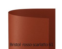 Cartoncino Bristol Color - 70x100cm - 200gr - rosso scarlatto 61 - Favini - blister 10 fogli