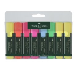 Evidenziatore Textliner 48 - punta a scalpello -  tratto 1,0-3,0-5,0mm - astuccio 8 colori - Faber-Castell
