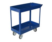 Carrello da lavoro - 2 ripiani - 84 x 41 x 82 cm - portata max 100 kg - acciaio verniciato - blu - Serena Group