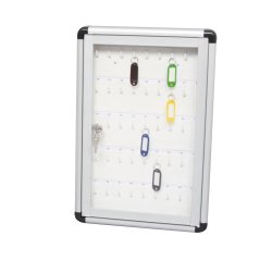 Bacheca murale portachiavi - 30 x 45 cm - 45 posti chiave - Metalplus