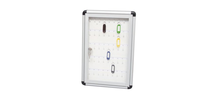 Bacheca murale portachiavi - 30 x 45 cm - 45 posti chiave - Metalplus