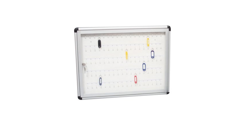 Bacheca murale portachiavi - 45 x 60 cm - 90 posti chiave - Metalplus