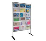 Porta avvisi Menpa da terra - 18 display A4 orizzontali - Tecnostyl