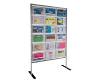 Porta avvisi Menpa da terra - 18 display A4 orizzontali - Tecnostyl