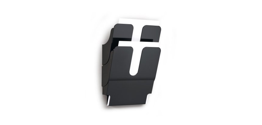Display da parete Flexiplus - 2 tasche A4 - nero - Durable