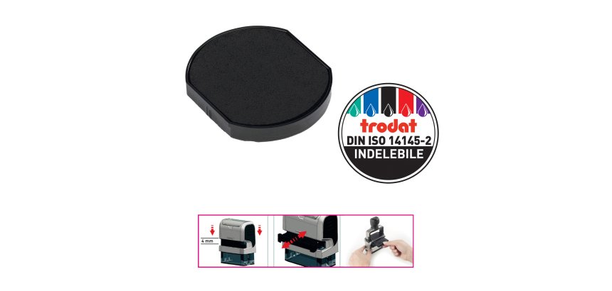 Tampone di ricambio 6/46040 - nero - Trodat - conf. 2 pezzi