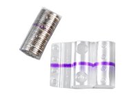 Blister portamonete - 2 euro - fascia viola - Iternet - sacchetto da 100 blister