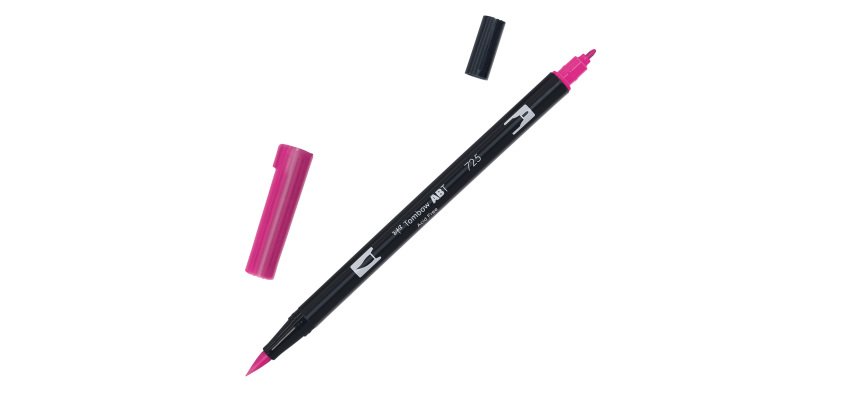 Pennarello Dual Brush N725 - rhoadamine red - Tombow