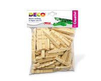 Mezze mollette legno - 72mm - DECO - sacchetto 100 pezzi