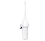 Portascopino per bagno - da parete - ABS - 7,2x15x48 cm - bianco - Mar Plast