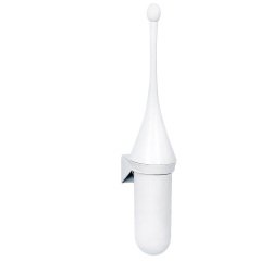 Portascopino per bagno - da parete - ABS - 7,2x15x48 cm - bianco - Mar Plast