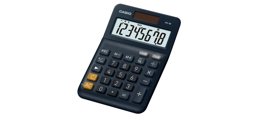 Calcolatrice da tavolo MS-8E - 31,7x103x145 mm - 8 cifre - plastica - blu - Casio