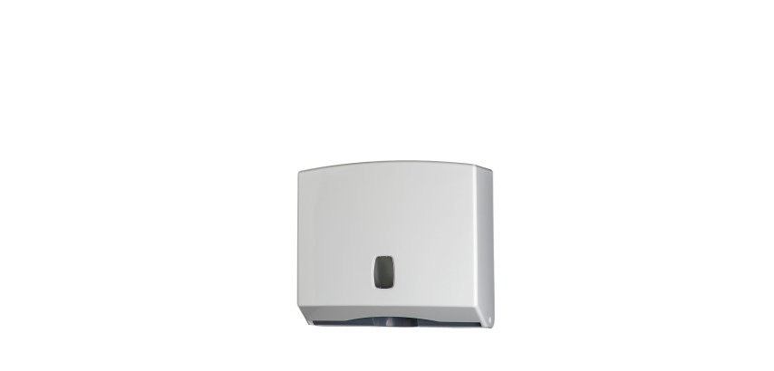 Dispenser asciugamani piegati C/Z/M Basica - 25x9,2x22 cm - bianco/grigio - Medial