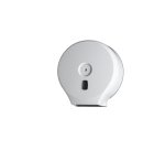 Dispenser carta igienica Basica rotolo Mini Jumbo - 28,2 x 12 x 29,4 cm - rotolo diametro 23 cm - bianco - Medial