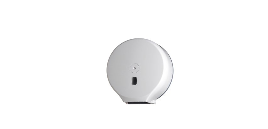 Dispenser carta igienica Basica rotolo Maxi Jumbo - 34,7 x 13,7 x 35,5 cm - rotolo diametro 30 cm - bianco - Medial