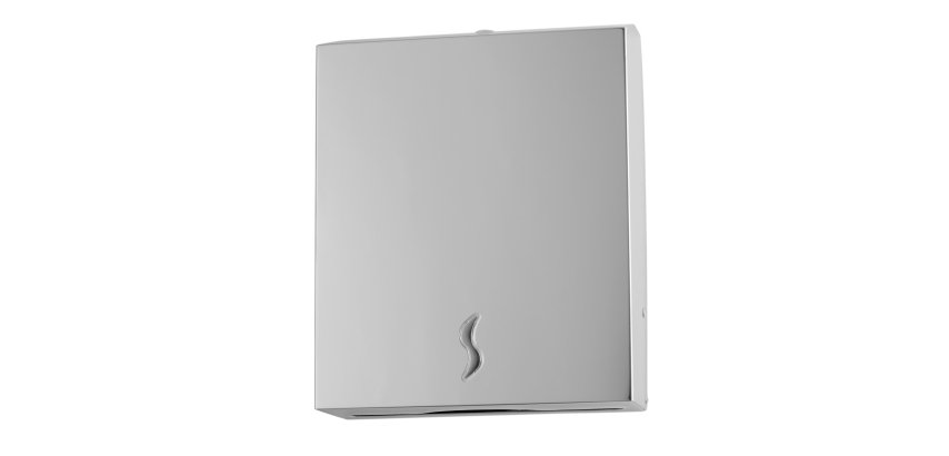 Dispenser asciugamani piegati C/Z - Brinox - 28x10,2x36,5 cm - acciaio inox - capacità 400 fogli - grigio - Medial