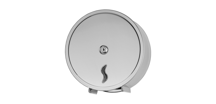 Dispenser carta igienica Brinox rotolo Mini Jumbo - 26 x 12,7 x 26,5 cm -rotolo diametro 23 cm - acciaio inox - Medial
