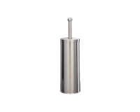 Portascopino WC Basic - da terra - acciaio inox  - diametro 9,8 cm - altezza 38 cm - silver - Medial