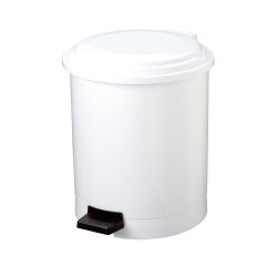 Pattumiera a pedale Ruf - diametro 31,5 cm - altezza 42 cm - 20 L - bianco - Medial