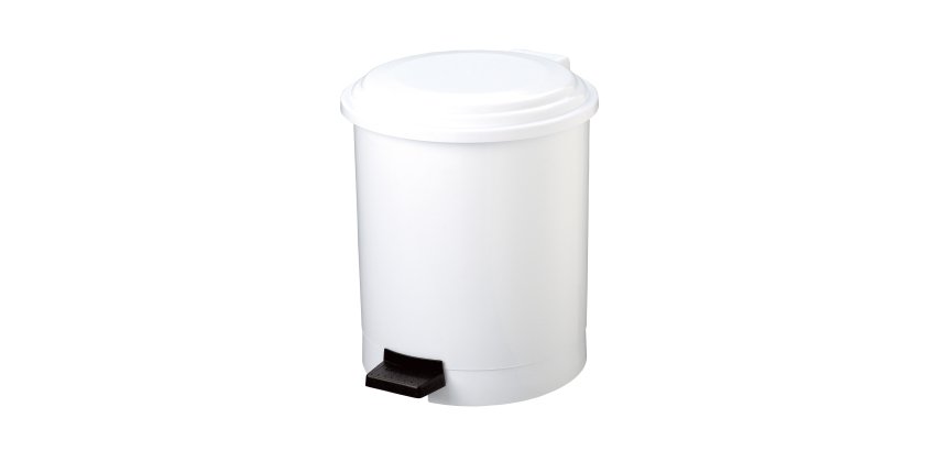 Pattumiera a pedale Ruf - PP - 20 L - diametro 31,5 cm - altezza 42 cm - bianco - Medial
