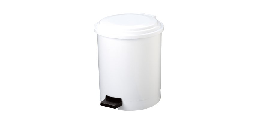 Pattumiera a pedale Ruf - PP - 20 L - diametro 31,5 cm - altezza 42 cm - bianco - Medial