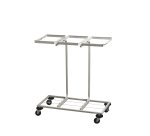 Carrello mobile Triflux - 83,3x36x90 cm - con ruote - 3 portasacco da 100 L ciascuno - acciaio - Medial
