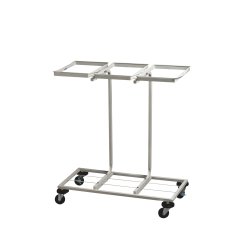 Carrello mobile Triflux - 83,3x36x90 cm - con ruote - 3 portasacco da 100 L ciascuno - acciaio - Medial