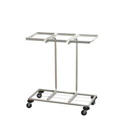 Carrello mobile Triflux - 83,3x36x90 cm - con ruote - 3 portasacco da 100 L ciascuno - acciaio - Medial International