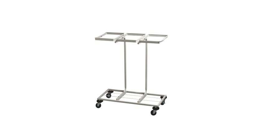 Carrello mobile Triflux - 83,3x36x90 cm - con ruote - 3 portasacco da 100 L ciascuno - acciaio - Medial