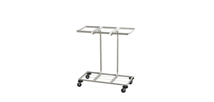 Carrello mobile Triflux - 83,3x36x90 cm - con ruote - 3 portasacco da 100 L ciascuno - acciaio - Medial