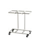 Carrello mobile Triflux - 83,3x36x90 cm - con ruote - 3 portasacco da 100 L ciascuno - acciaio - Medial International