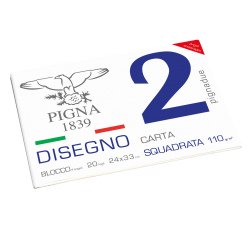 Blocco Pigna2 - 240x330cm - 4 angoli - 20fg - 110gr - liscio squadrato - Pigna