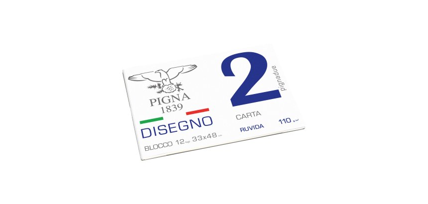Album Pigna2 - 33 x 48 cm - 4 angoli - 20 fogli - 110 gr - ruvido - Pigna